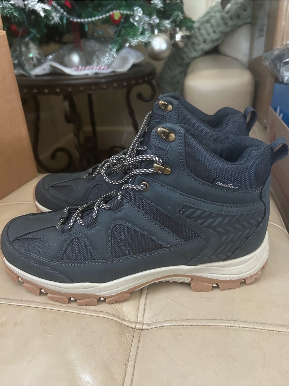 Men's Waterproof Hiking/Work Boots - Navy